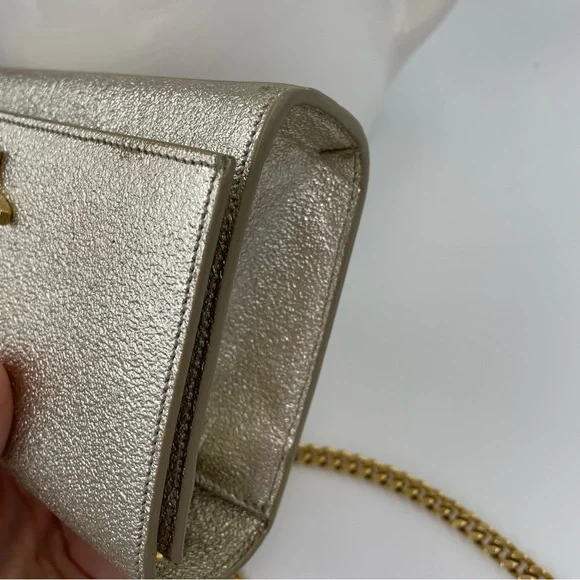 ❌SOLD❌ YSL Kate Small Sparkling Light Gold Bag Clutch - Picture 14 of 16